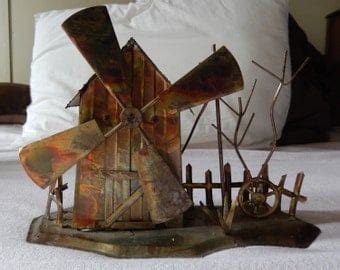 metal barn music box|1970s Metal Barn With Windmill Music Box Plays Windmills of .